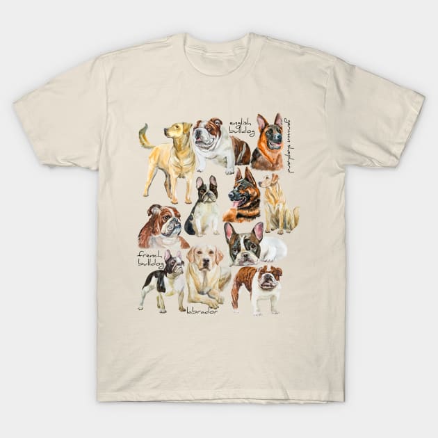 dogs T-Shirt by VicaVeresk